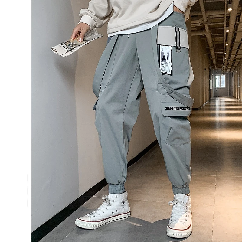 Мульти карман Jogger PantsMen одежда брендовые свободные 2020 мужские тренировочные