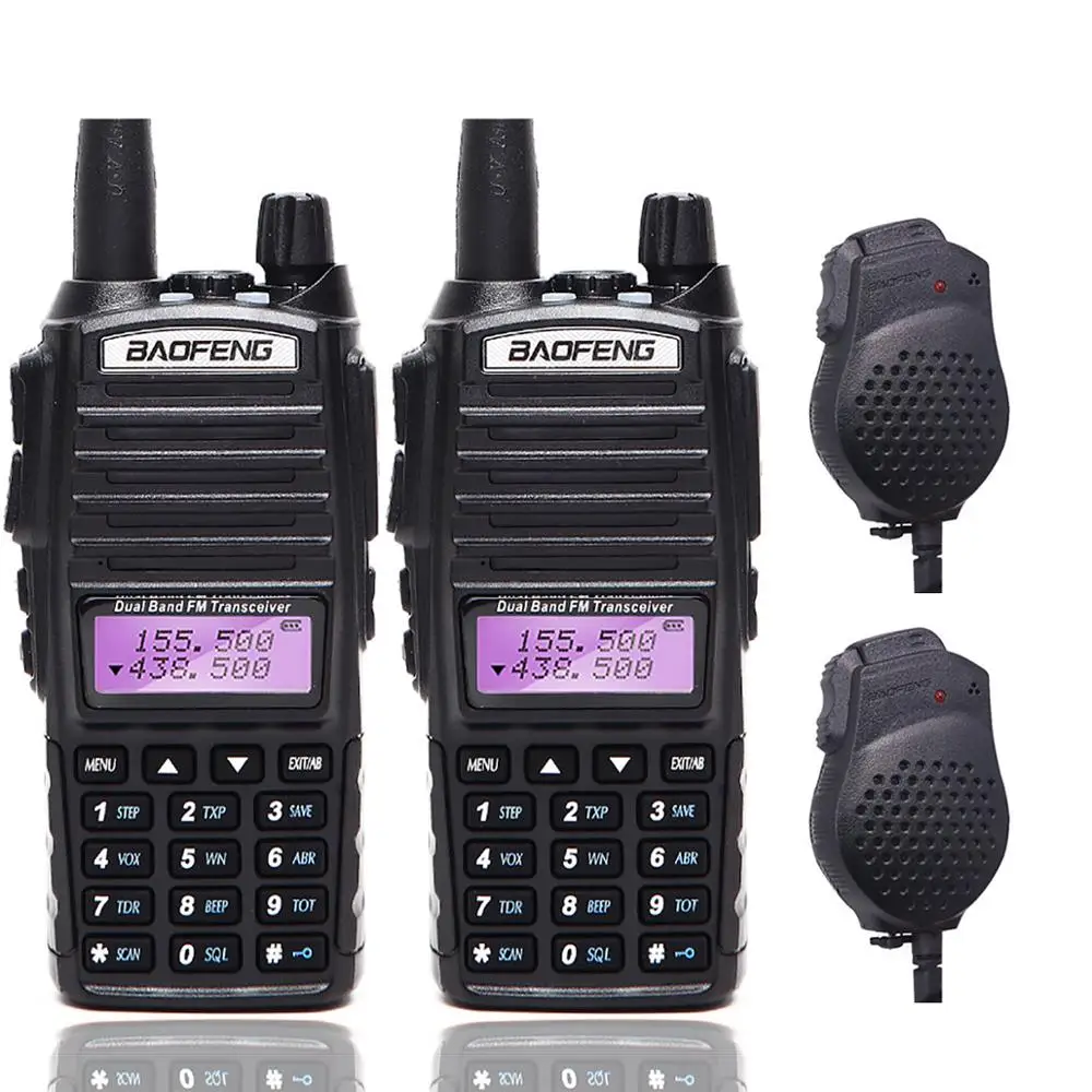 ADD 2 SPEAKER 2 шт. BaoFeng UV-82T трехдиапазонная рация 136-174 МГц 220-260 МГц 400-520 МГц amatuer двухстороннее портативное радиоприемник UV-82 uv82 - Цвет: ADD 2 SPEAKER