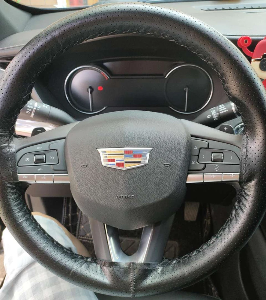 Car Steering Wheel Braid Cover Soft Texture Car Covers With Needles And Thread Artificial Leather Styling Covers steering wheel cover