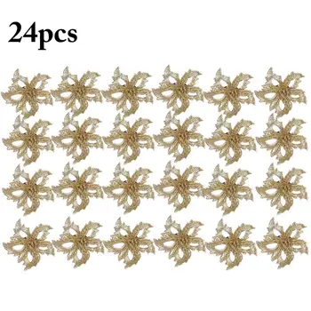 

24pcs 20cm Flannel Large Artificial Rose Flower Heads For Home Wedding Decoration Scrapbooking DIY Christmas Tree Silk Flowers