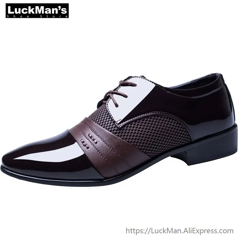 LuckMan 2019 весенне осенняя деловая обувь женская 47 дюймов оксфордская лакированная
