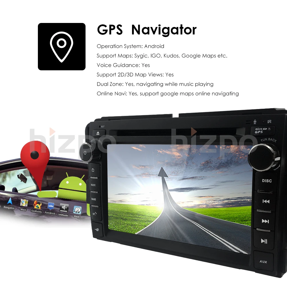 Sale Ossuret 2DIN Car Stereo DVD Player for GMC Chevy Silverado 1500 2012 GMC Sierra 2011 2010 7 inch Touch Screen Quad Core DAB DSP 2
