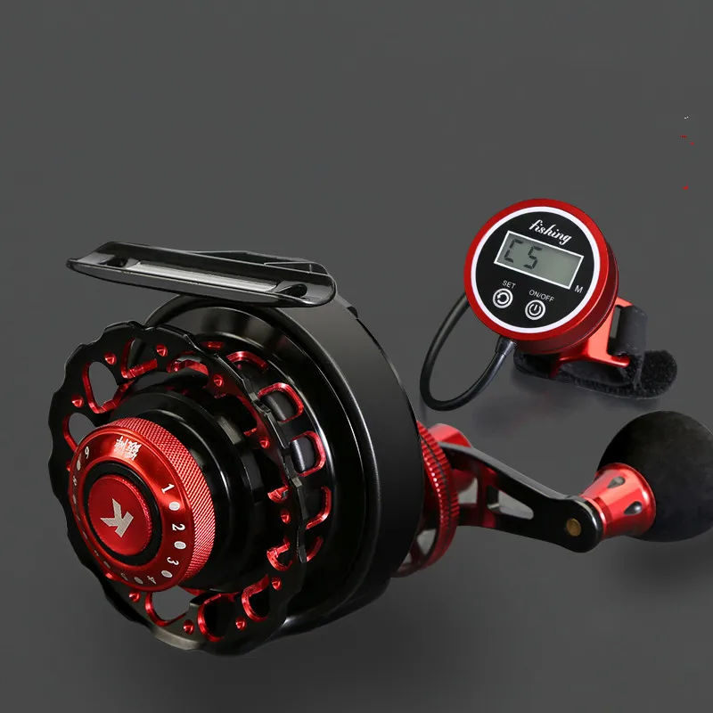  Fish Line Reel 9+1BB Raft Wheel Ocean Boat Fishing Vessel With Line Counting 4.0:1 High Speed Carre