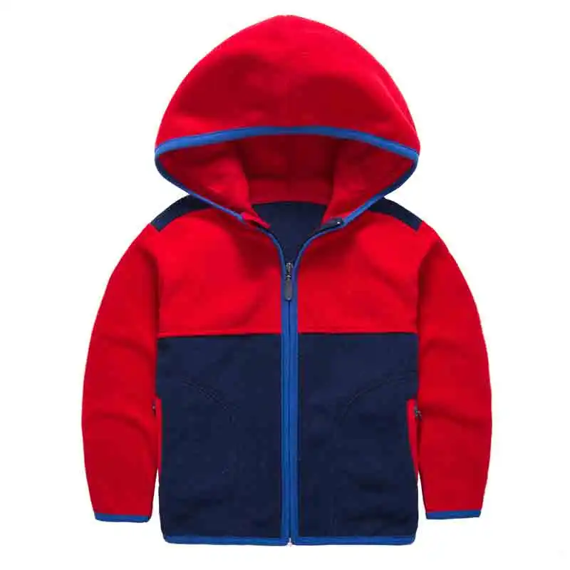 Red Одежда для весны, осени, зимы для Для детей Для мальчиков и девочек, милые мягкие полярная флисовая куртка, пальто, верхняя одежда, кардиган, одежда толстовка - Цвет: Red