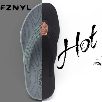 

FZNYL 2020 Men Flip Flops Outdoor Beach Sandals High Quality Soft Mens Footwear Big Size 39-47 zapatos de hombre Wholesale