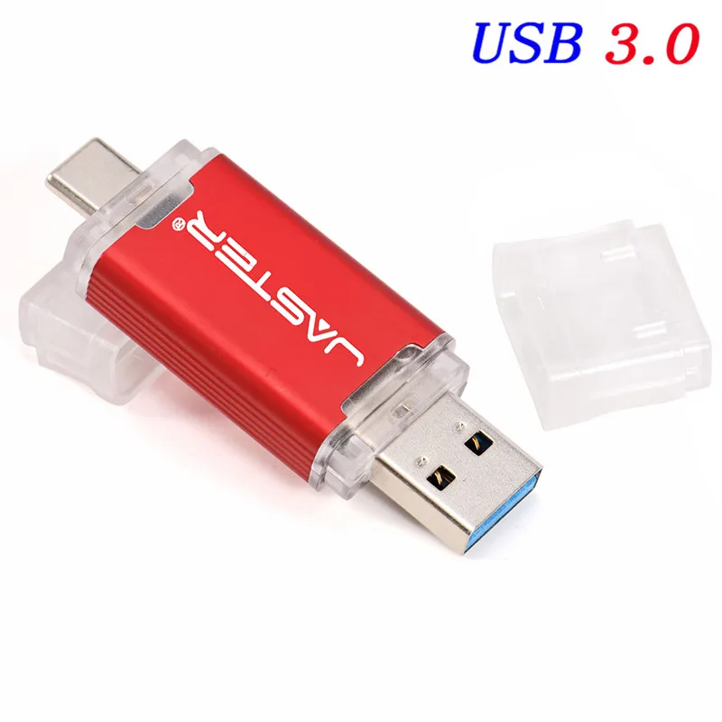 JASTER USB 3,0 type C флеш-карта памяти 16 ГБ 32 ГБ Флешка 4G 8 Гб 64 Гб 128 ГБ USB флеш-накопитель для компьютера/интерфейс type C - Цвет: red