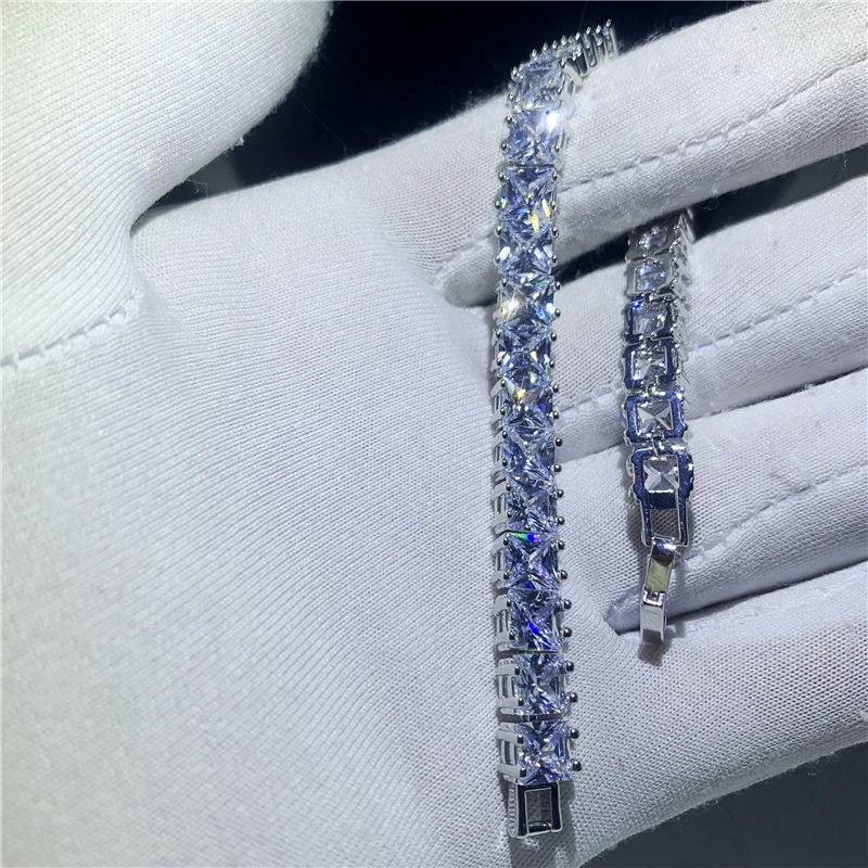 style 4 8 стилей, Модный женский браслет из белого золота, AAAAA, циркон, cz, серебряные цвета, свадебные браслеты, модные женские украшения - Окраска металла: style 4
