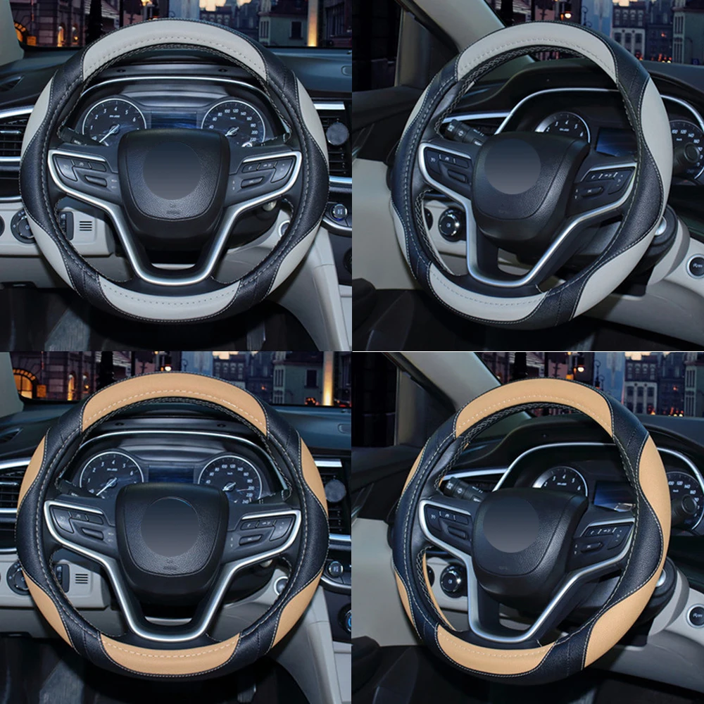 FORAUTO чехол рулевого колеса автомобиля авто чехол на руль подходит 38 см защитное украшение универсальное противоскользящее дышащее