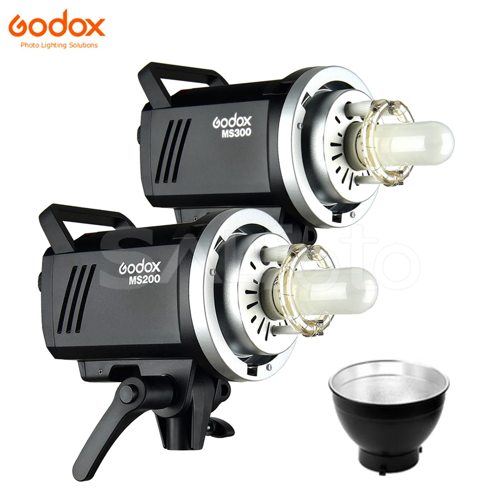 

Godox MS300 300Ws / MS200 200Ws Studio Flash Light MS Compact 2.4G Built-in Wireless Photo Strobe Bowens Photography Lighting