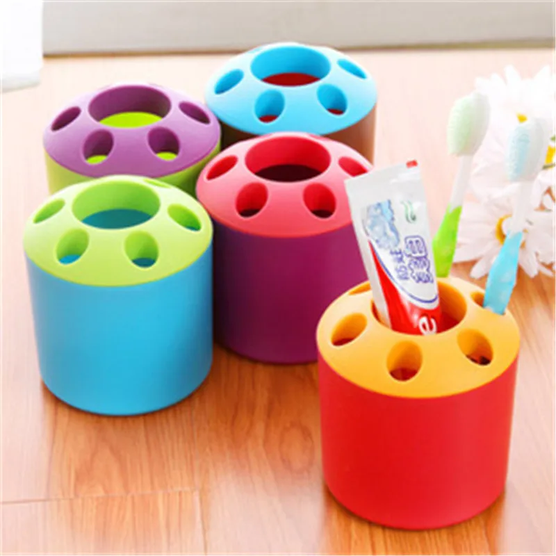 

High Quality Multi-purpose Toothpaste Toothbrush Tube Toothbrush Holder Large Capacity Candy Color Portable Toothbrush Case