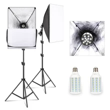 Софтбокс светильник ing Kit Профессиональная студия фотографии; непрерывный оборудование с 20W Светодиодный 5500K E27 светильник гнездо для фотографии