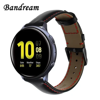

Imported Genuine Leather Watchband for Samsung Galaxy Watch Active2 40mm 44mm Quick Release Band Steel Clasp Strap Active 2 Belt