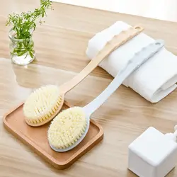 Long Handle Body Scrub Brush Exfoliator Soft Skin Scrubber Wisp Massager Back Exfoliating Cleaning Bathroom Shower Accessories