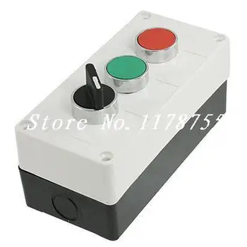 

AC 400V 10A 3 Position Rotary Selector Momentary Push Button 2 Switch Station