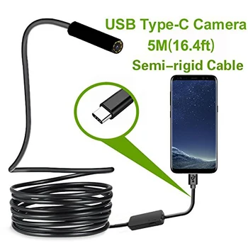 

Android USB Endoscope Camera 7.0mm Hard Cable PC Android Phone Endoscope Pipe Type C Endoscope Inspection Mini Camera