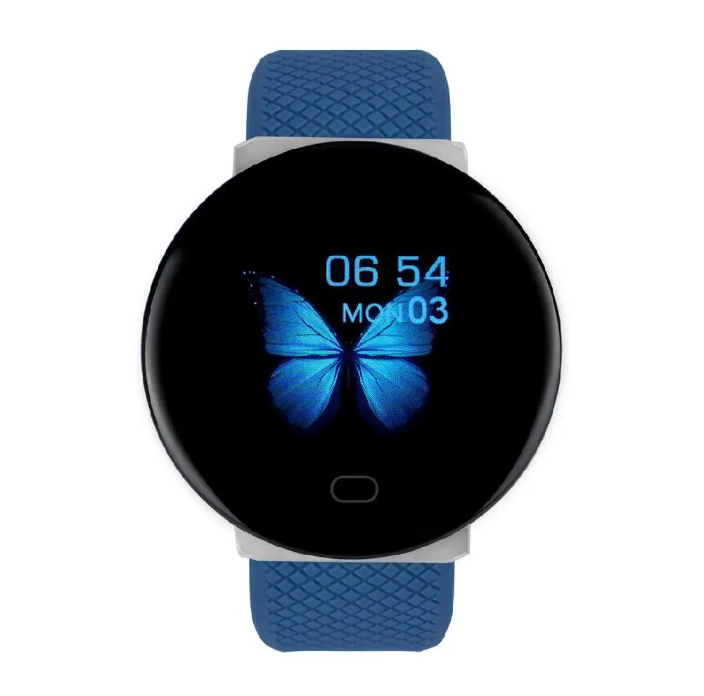 

TWISTER.CK Round Dial D19 Color Screen Smart Bracelet Heart Rate Blood Pressure Caller Information Waterproof Step Counter Watch