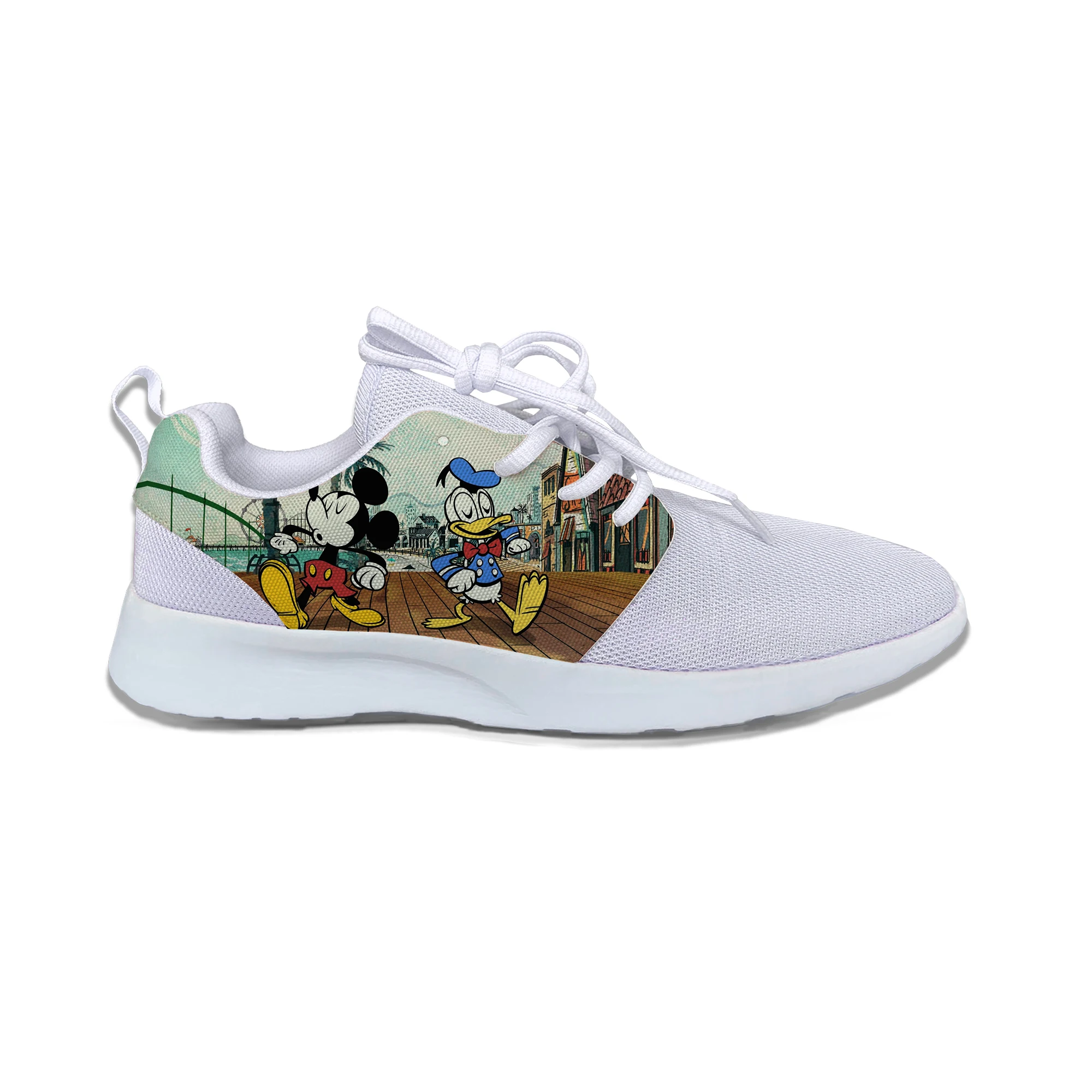 Anime Duck Donald Hot Cool Fashion Kids Running Shoes Mickey Cartoon Breathable Lightweight Sport Sneakers Boys Girls Children | Детская