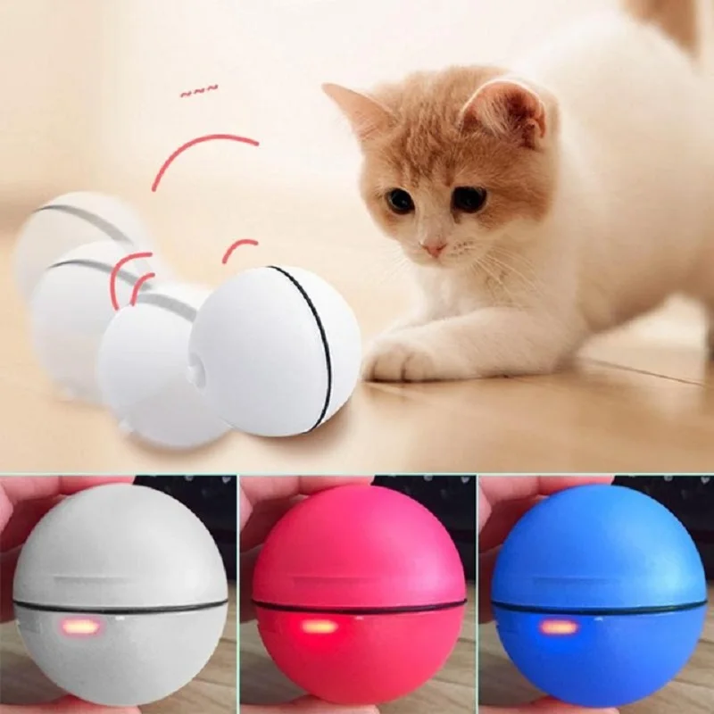 Кошка Собака светодиодный лазерный красный свет USB Перезаряжаемый подвижный шар ПЭТ котенок интерактивный для щенков игрушка тренировка IQ товары для упражнений