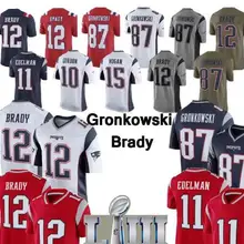 Мужские wo men s kids 12 Tom Brady новые футбольные майки 10 Josh Gordon 87 Rob Gronkowski 11 Julian Edelman 14 Brandin Cooks