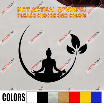 

Yoga Meditation Decal Sticker Car Vinyl Buddhism Zen Buddha Lotus India pick size color die cut no background