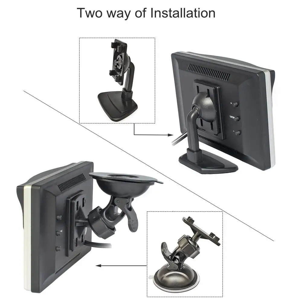 Car Display Monitor Display Car Parking Monitor DIYKIT 5inch IPS AHD Monitor 1920*1080P HD 170 Degree Starlight Night Vision Backup Camera Vehicle Reverse for Car SUV MPV RV
