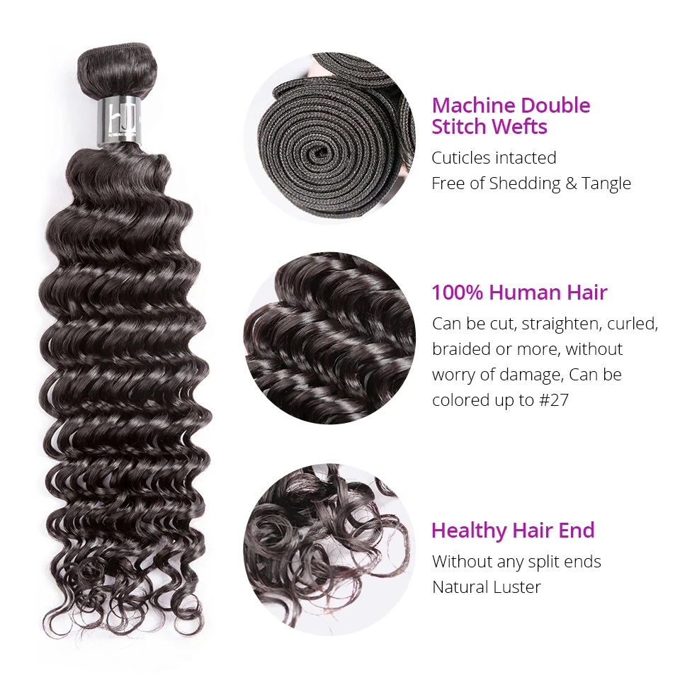 100% человеческие волосы HJ Weave Beauty 7A малазийские волнистые натурального цвета 1/3/4