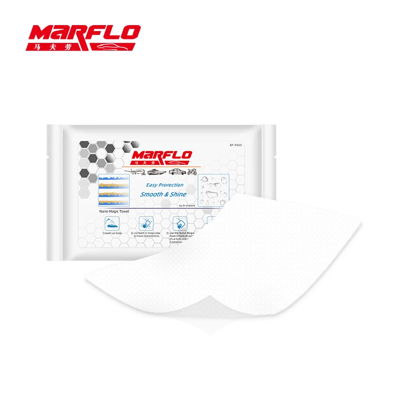 Marflo Nano Coating Ceramic Paint Crystal Magic Towel For Car Surface Cleaning Washer BT-9020 car ceramic coating