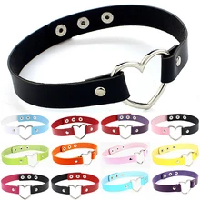 Женское колье-чокер из искусственной кожи, ожерелье-чокер в форме сердца, массивное Ювелирное Украшение в стиле панк, свадебная бижутерия для невесты, 2020 Женское колье-чокер из искусственной кожи, ожерелье-чокер в форме сердца, массивное Ювелирное Украшение в стиле панк, свадебная бижутерия для невесты, 2020