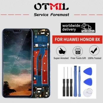 

Otmil 6.5" For HUAWEI Honor 8X LCD Display Touch Screen Digitizer with Frame For HUAWEI HONOR 8X JSN-AL00 JSN-L22 JSN-L21 LCD