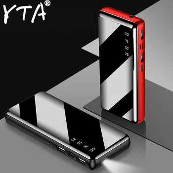 チーワイヤレス 30000mahの電源銀行充電器iphoneサムスン外部バッテリー銀行内蔵充電器powerbankポータブル