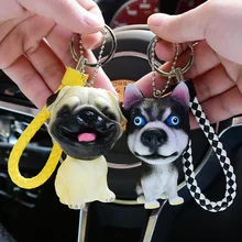 Мультяшная кукла милый Хаски Брелок Плюшевый кулон имитация собак моделирование колокольчик сумка орнамент оптом