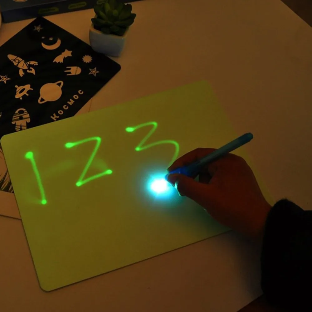 DIY игрушки Рисование Sketchpad не Магнитные Детские флуоресцентные граффити доска для рисования раннее образование для детей головоломка игрушка для рисования