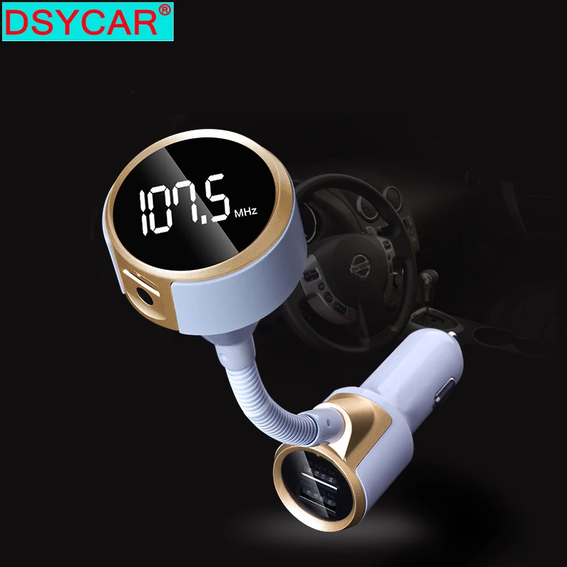 

Dsycar Bluetooth Car Kit Handsfree Wireless Bluetooth Music FM Transmitter USB Charger Adapter Kit For Fiat Audi Ford Bmw Honda