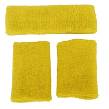 1 браслет и 2 браслета эластичные для спорта-желтый