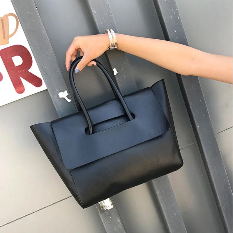 

Casual Business Temperament Lady Totes Brand Leather Luxury Handbag 2019 For Woman's Vintage Large Capacity Female Shoulder Bags
