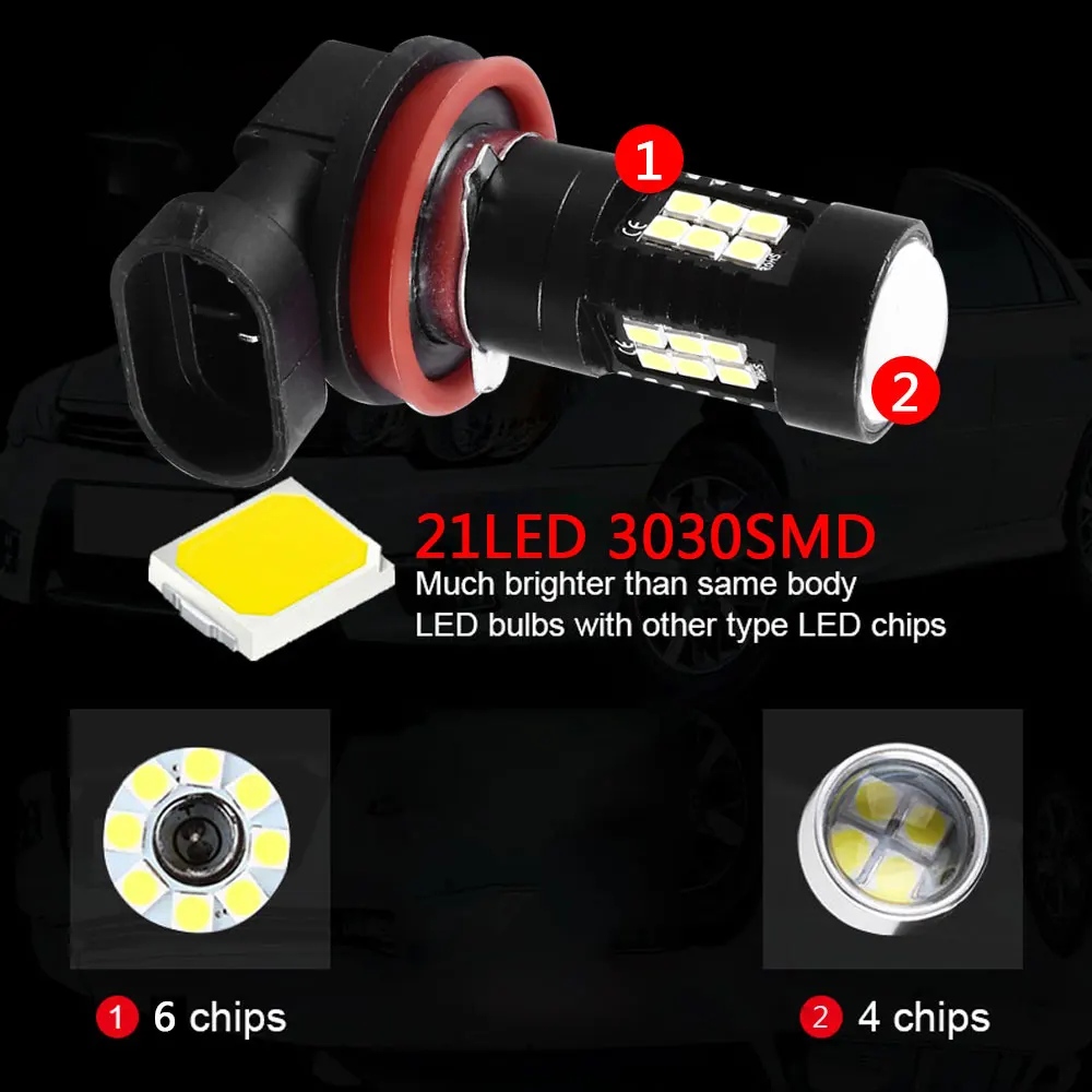 P15D H11 H7 H4 противотуманная фара 21LED мотоцикл 21 Вт сигнальная лампа автомобили Hi/Lo DC12V 3030 DRL мото мотоцикл