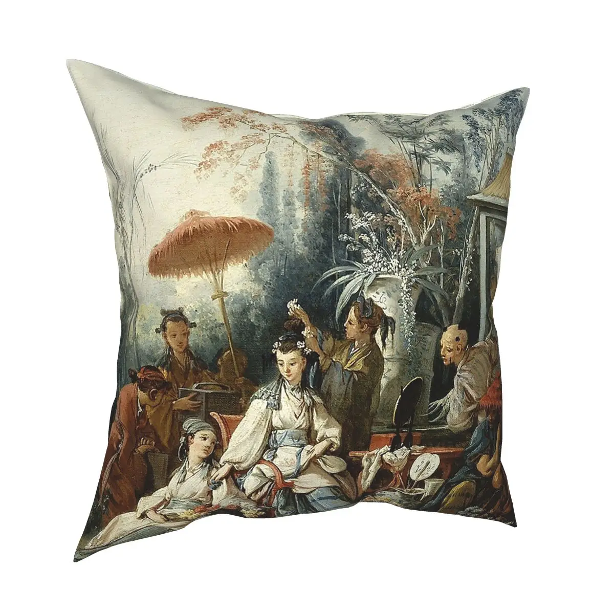 

Le Jardin Chinois Francois Boucher Pillow Cover Home Decorative Cushion Cover Throw Pillow for Sofa Double-sided Printing Casual