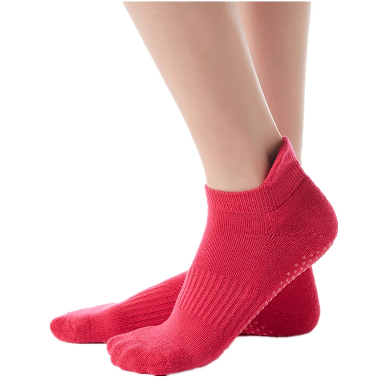 

Women's Yoga Socks Non-Slip Grips Thicken Antislip Silicone Sole Breathable Cotton Pilates Pure Barre Ballet Dance Sports Socks