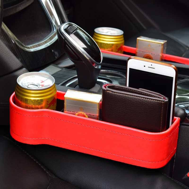 Car Seat Gap Filler Organize Crevice Box Car For Key Slit Phone Wallet Cup  Holders ABS PU Leather Storage Seat Seam Storages - AliExpress