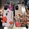 Galaxy Note 20 Ultra Case Luxury Art Leaf Flower Wrist Strap Cover for Samsung A21S S20 FE 5G A21S A20S M51 Phone Holder Case ► Photo 2/6