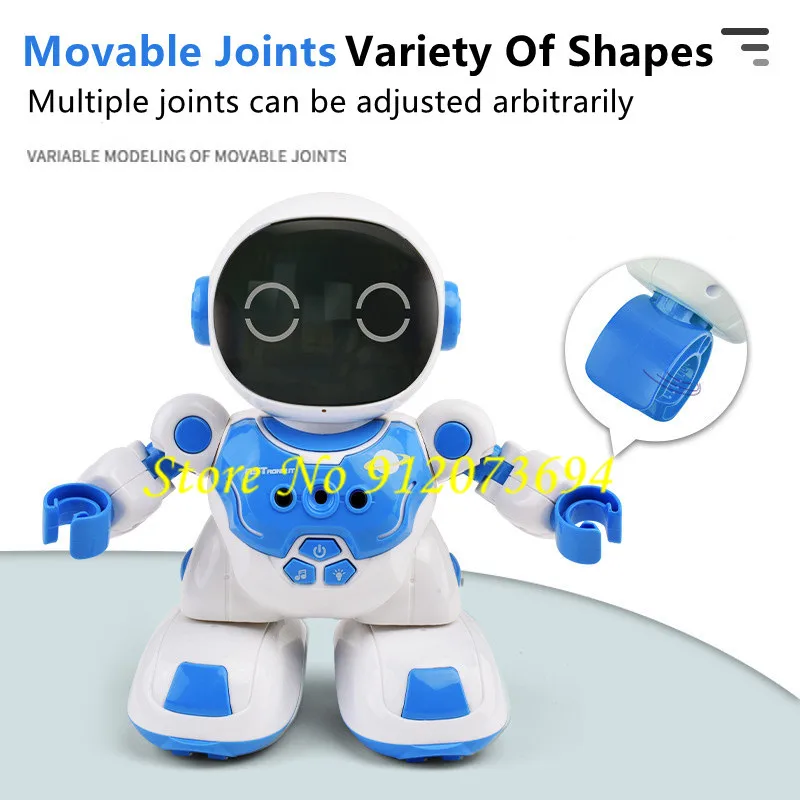 One-Click Demo Intelligent Programming Remote Control Robot Dynamic Music Parent-Child Companionship LED Lights RC Toy For Kids 2