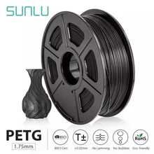 SUNLU PETG 3D-принтеры нити 1,75 мм Dooling подарок Материал горячая Распродажа Черный Цвет PETG 3D нити расходных материалов 1 кг/2.2LBS SUNLU PETG 3D-принтеры нити 1,75 мм Dooling подарок Материал горячая Распродажа Черный Цвет PETG 3D нити расходных материалов 1 кг/2.2LBS