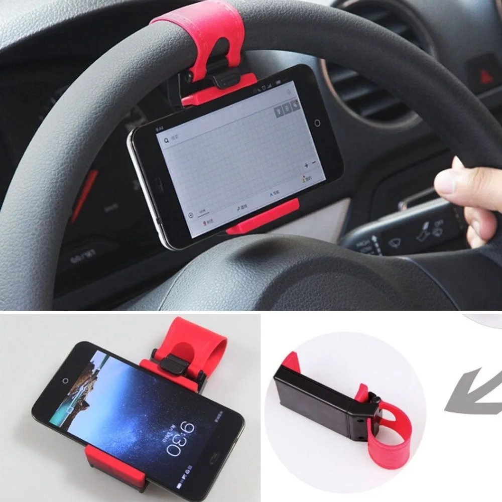 Регулируемый автомобильный держатель для телефона на рулевое колесо с GPS