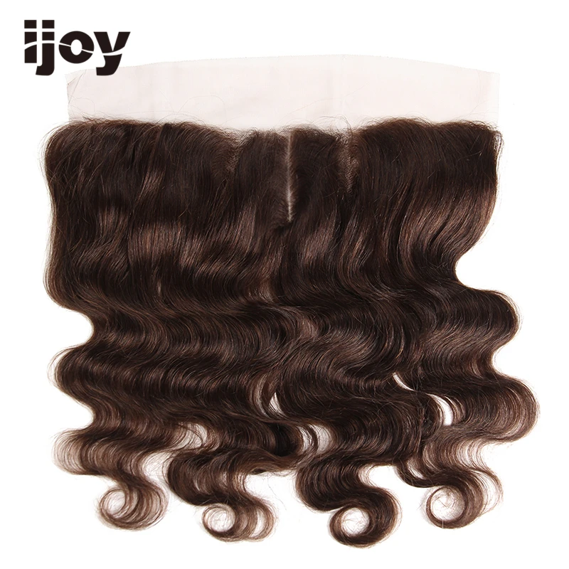 Человеческие волосы с 4x13 фронтальная кружевная лента# 1B/4/27/30/33/99J/Бургундия "-20" м не-Реми объемная волна закрытие бразильские волосы для наращивания IJOY