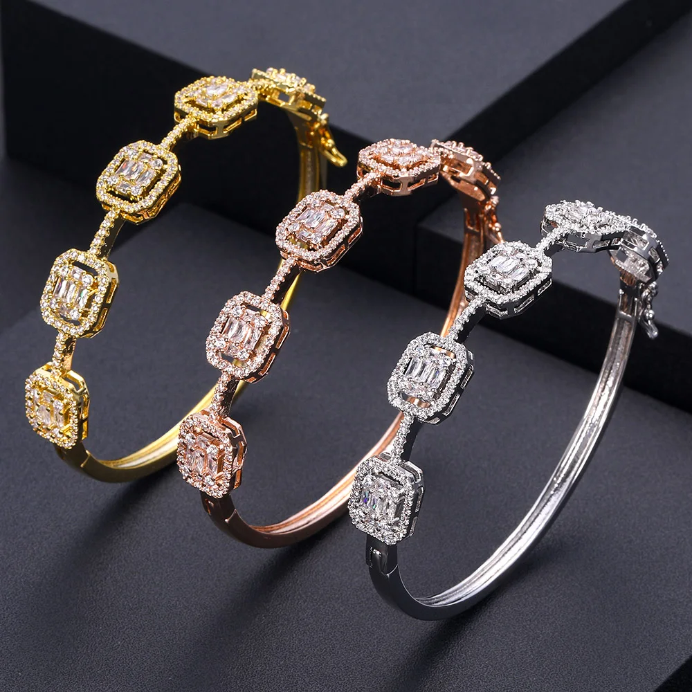 Jankelly модный роскошный Штабелируемый браслет для женщин свадебный Полный AAA