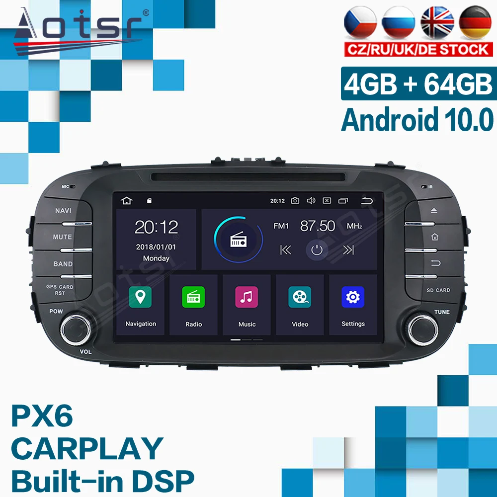 AOTSR REPRODUCTOR Multimedia para coche KIA Soul, Radio estéreo con