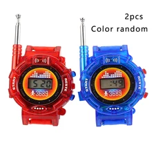 2 шт Портативные семейные детские игрушки с большим диапазоном, портативная рация, прочные Детские умные уличные наручные часы разных цветов, Интерком