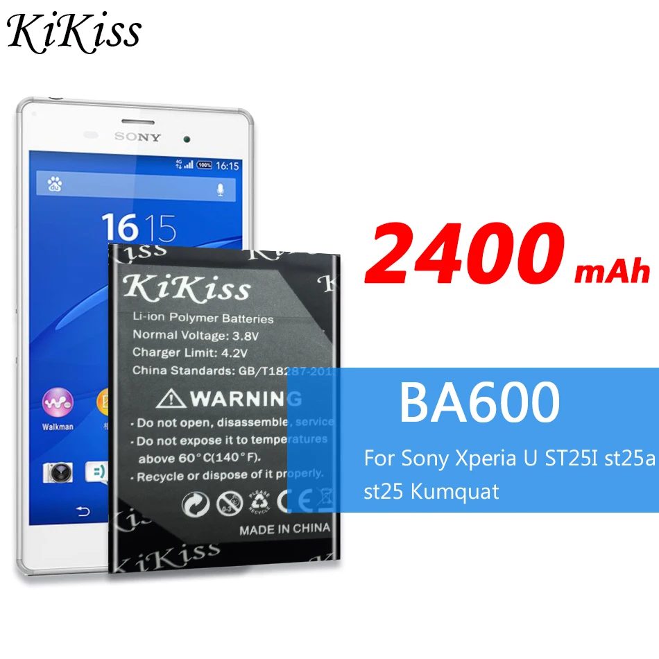Аккумулятор большой мощности BA600 2400 мАч для Sony Xperia U ST25I st25a st25 Kumquat + трек-код |