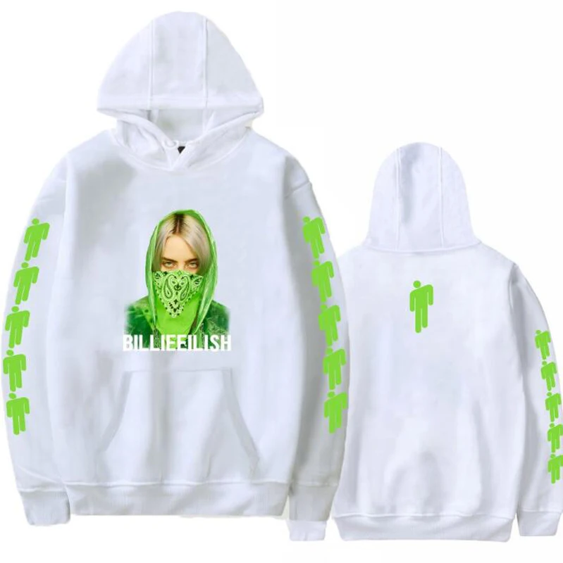 Худи Billie Eilish, забавная Толстовка KPOP, пуловер с капюшоном для женщин и мужчин, худи большого размера, уличная толстовка, одежда в стиле хип-хоп - Цвет: 020