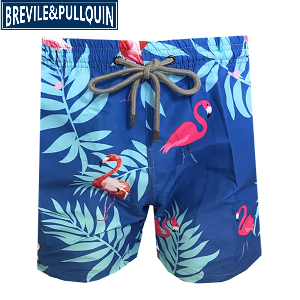 D Бренд Brevile pullquin пляжные обшитые мужские шорты Черепашки купальная одежда бермуды сексуальные взрослые бордшорты быстросохнущие панды шорты - Цвет: D